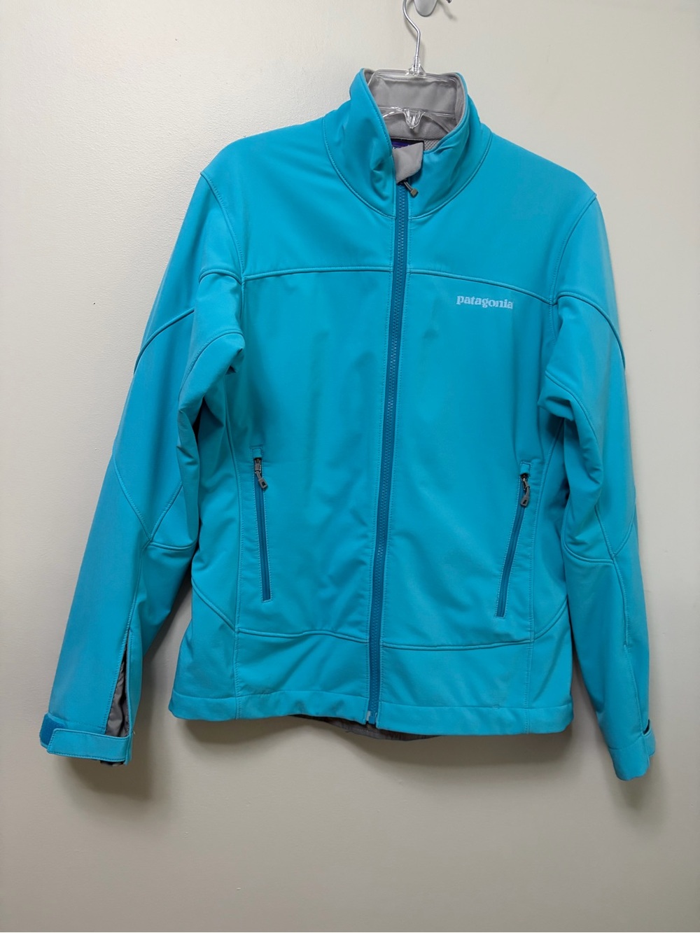 Patagonia Women’s Adze Softshell Fleece Lined Jacket Turquoise Blue Size Medium
